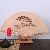 Quạt Gỗ Trầm Hương Cây Tùng