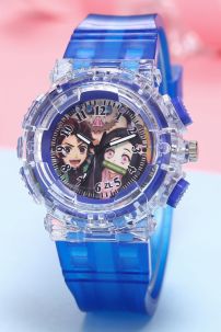Đồng Hồ Silicon Dẻo Kimetsu No Yaiba - Có Đèn LED Dạ Quang