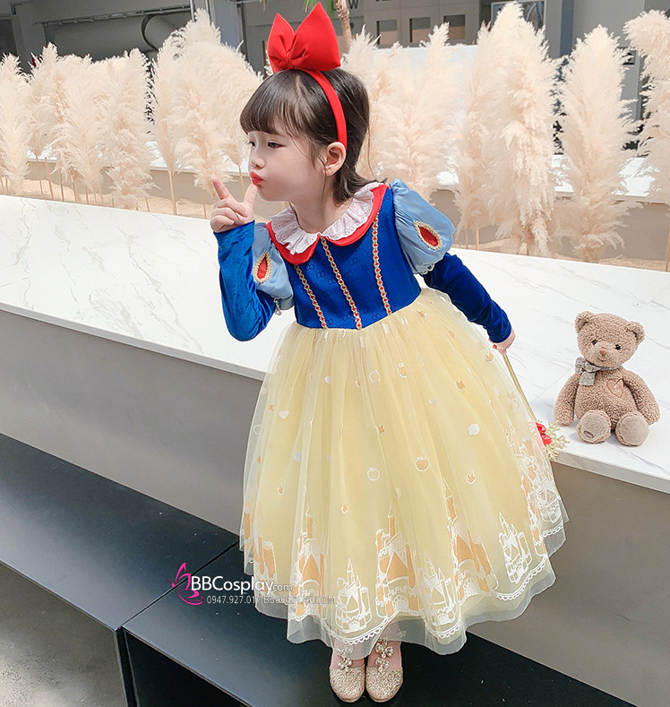 Váy bạch tuyết kèm tà xinh xắn cho bé gái đầm hoá trang công chúa cho trẻ  em E1095 | Lazada.vn