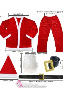 Trang Phục Ông Già Noel Vải Nhung Tặng Kèm Râu