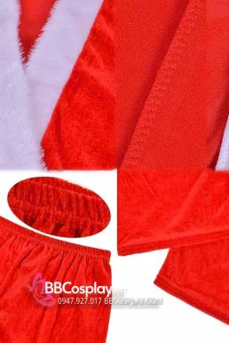 Trang Phục Ông Già Noel Vải Nhung Tặng Kèm Râu