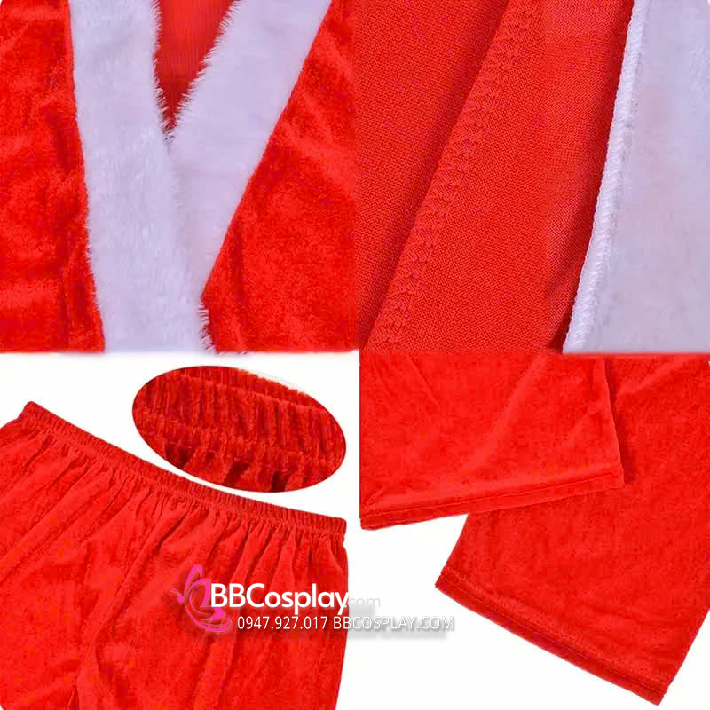Trang Phục Ông Già Noel Vải Nhung Tặng Kèm Râu