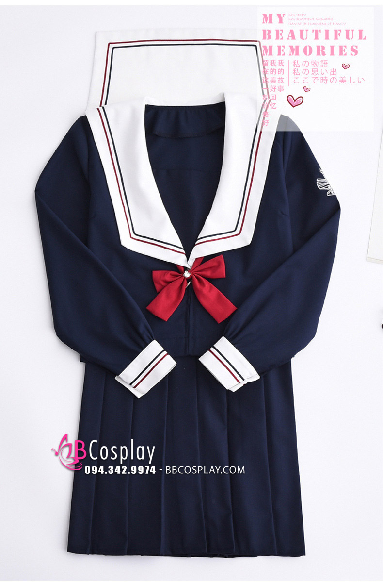 Lịch sử giá Đồng phục học sinh màu đen đồng phục jk bộ đồ thủy thủ trang  phục hóa trang anime váy xếp ly ngắn tay dài nữ sinh trung học nhật