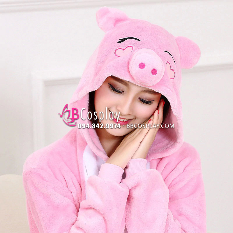 Bộ Đồ Hình Thú Cho Người Lớn Hình Con Heo