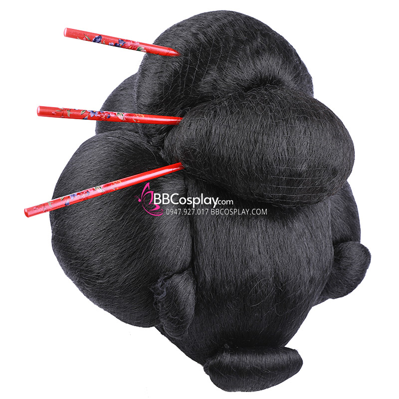 Tóc Giả Geisha Nhật Bản - Chuẩn Nhật