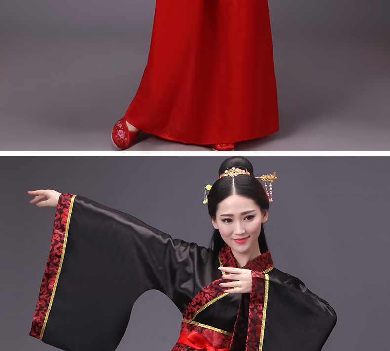 Trang Phục Hoàng Hậu Nhà Tần- Áo Đen Váy Đỏ