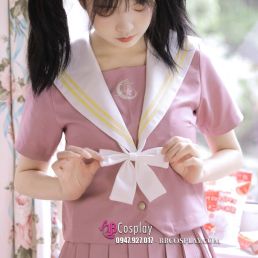 Váy Nữ Sinh Nhật Bản Hồng Đáng Yêu