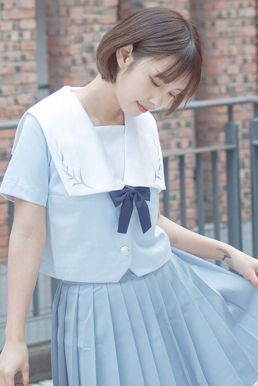 Bộ Đồng Phục Nữ Sinh Tone Xanh Pastel