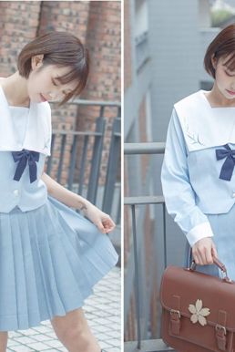 Bộ Đồng Phục Nữ Sinh Tone Xanh Pastel