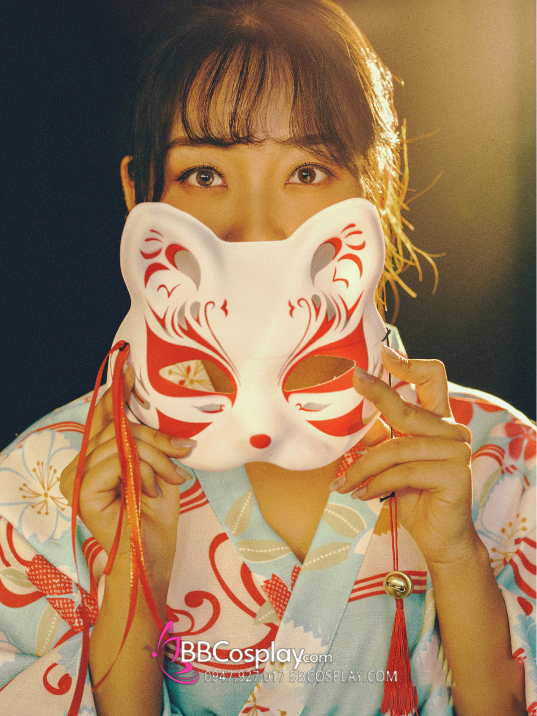 Áo Yukata Xanh Hoa Anh Đào