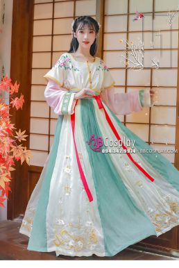 Váy Múa Đôn Hoàng - Bạc Hà Lục Phấn