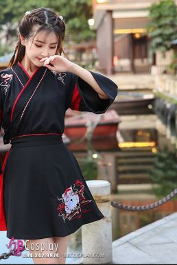 Hán Phục Cách Tân Trung Hoa Mèo Ngố Đen