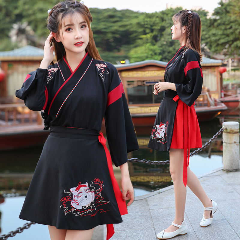 Hán Phục Cách Tân Trung Hoa Mèo Ngố Đen