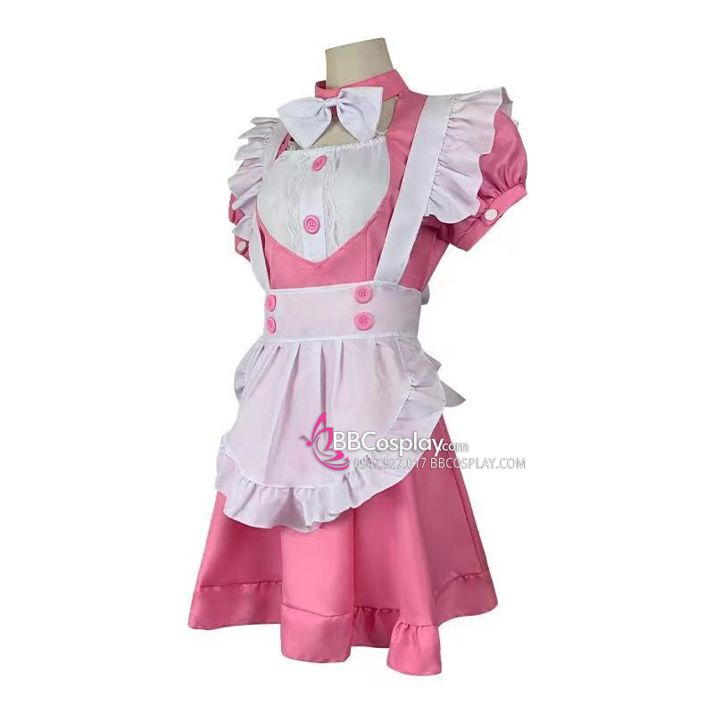 Trang Phục Maid Mẫu Mới Màu Hồng Nè