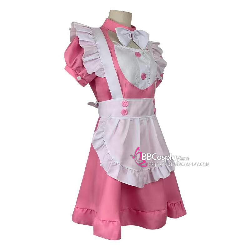 Trang Phục Maid Mẫu Mới Màu Hồng Nè