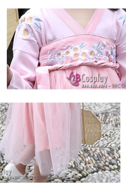 Trang Phục Hằng Nga Cho Bé Hồng Pastel - Tiểu Đào