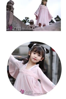 Trang Phục Hằng Nga Cho Bé Hồng Pastel - Tiểu Đào