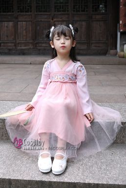 Trang Phục Hằng Nga Cho Bé Hồng Pastel - Tiểu Đào