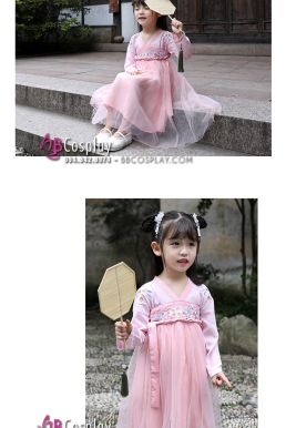 Trang Phục Hằng Nga Cho Bé Hồng Pastel - Tiểu Đào