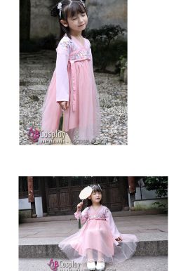 Trang Phục Hằng Nga Cho Bé Hồng Pastel - Tiểu Đào