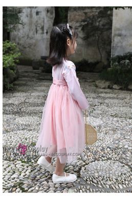 Trang Phục Hằng Nga Cho Bé Hồng Pastel - Tiểu Đào