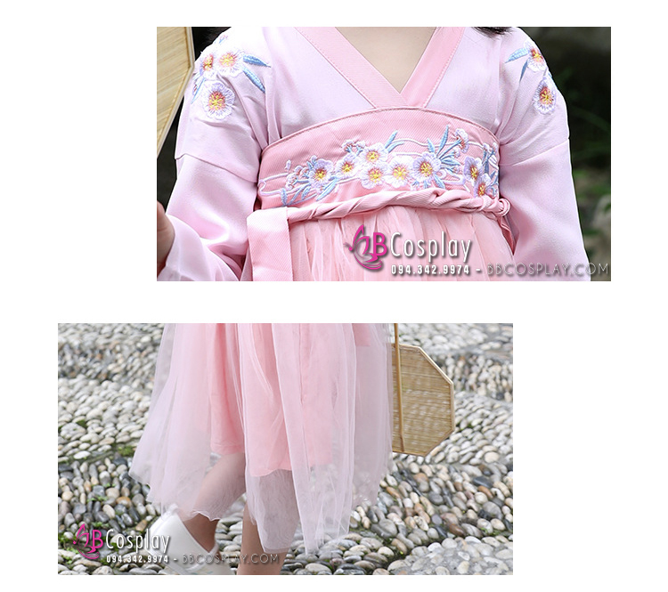 Trang Phục Hằng Nga Cho Bé Hồng Pastel - Tiểu Đào
