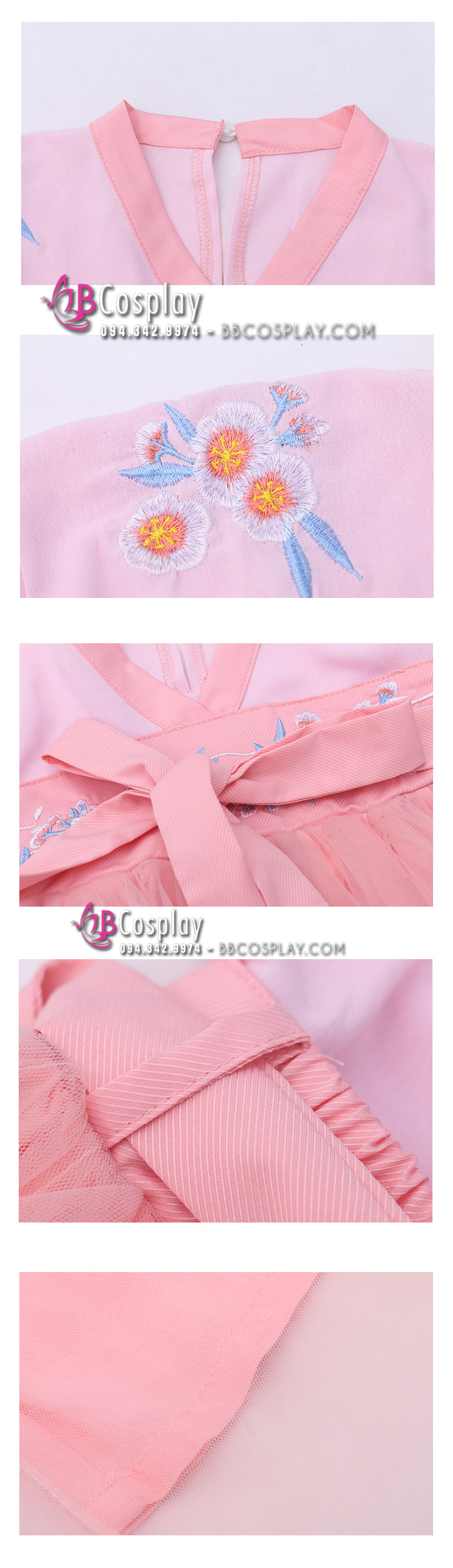 Trang Phục Hằng Nga Cho Bé Hồng Pastel - Tiểu Đào
