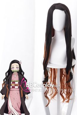 Tóc Giả Cosplay Nezuko Kamado Kimetsu No Yaiba