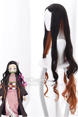 Tóc Giả Cosplay Nezuko Kamado Kimetsu No Yaiba