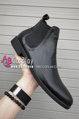 Giày Nam Tây Đen Size 42 Da Xịn Chuẩn Âu