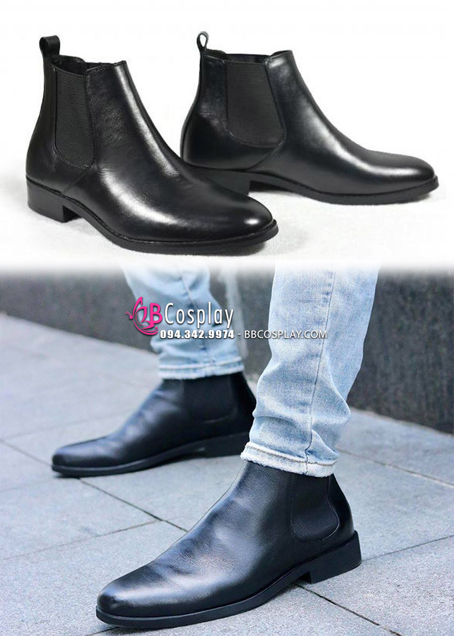 Giày Nam Tây Đen Size 42 Da Xịn Chuẩn Âu