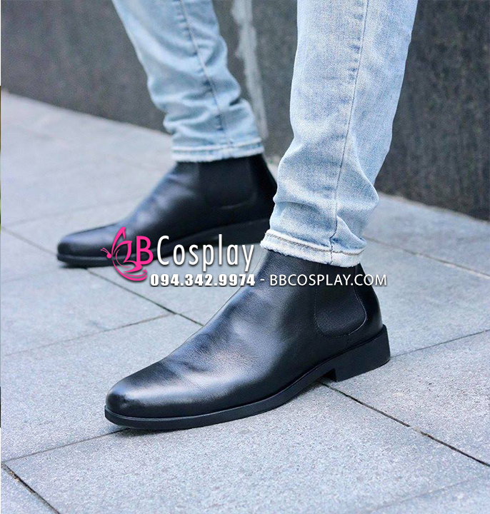 Giày Nam Tây Đen Size 42 Da Xịn Chuẩn Âu