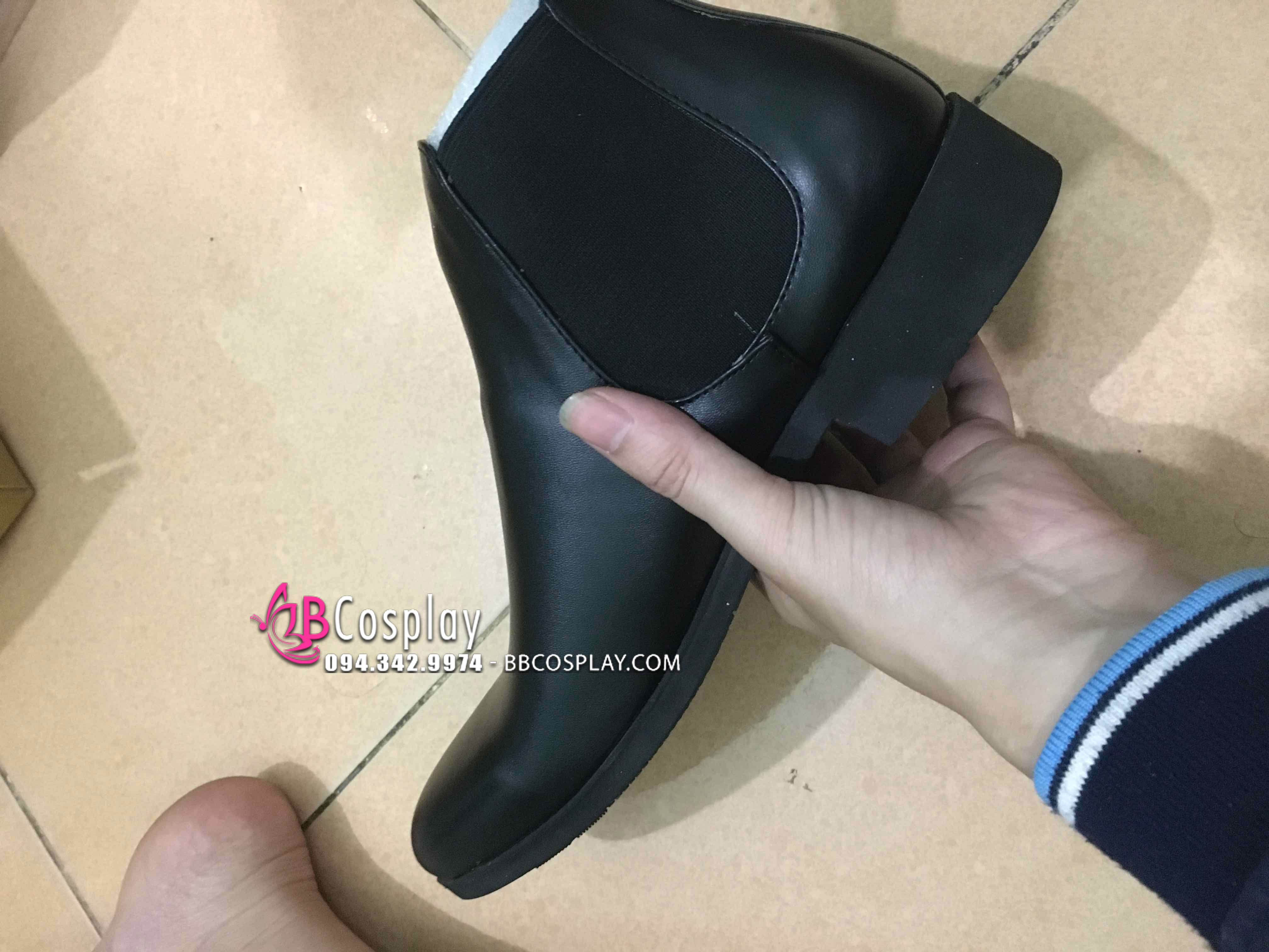 Giày Nam Tây Đen Size 42 Da Xịn Chuẩn Âu