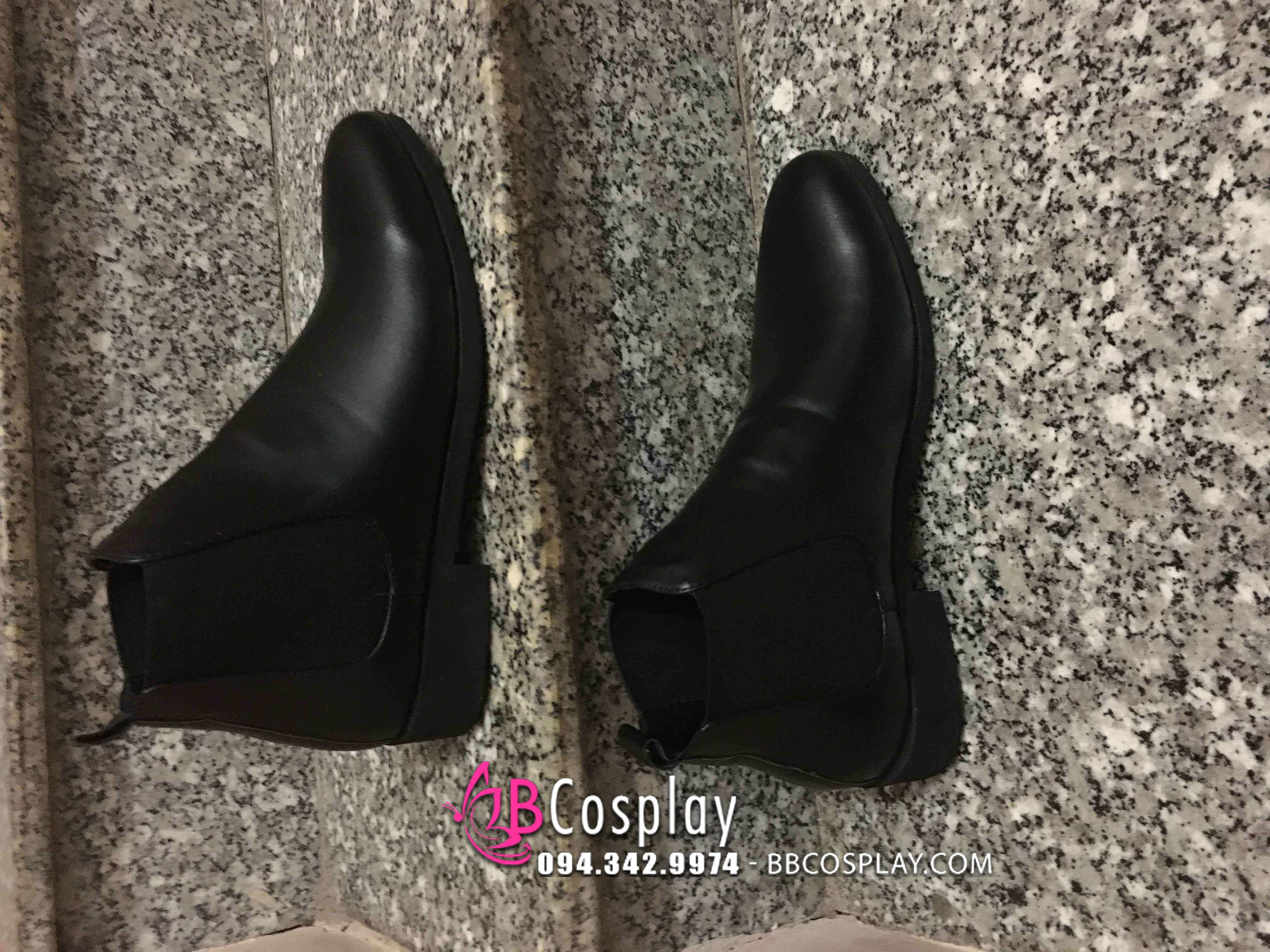 Giày Nam Tây Đen Size 42 Da Xịn Chuẩn Âu