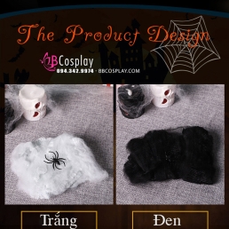 Mạng Nhện Trang Trí Halloween Đen
