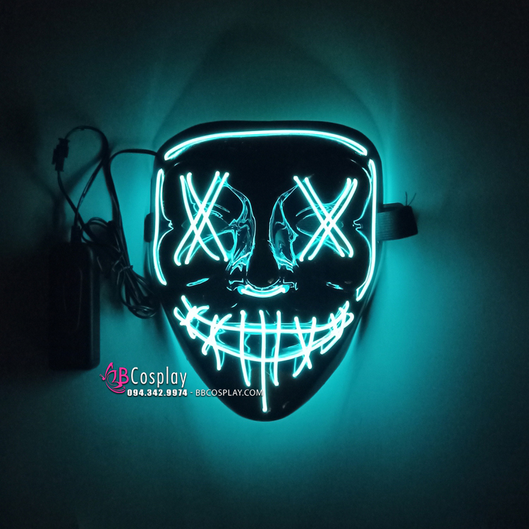 Mặt Nạ Halloween Có Đèn Led - Mặt Nạ Đèn Màu Điện Tử