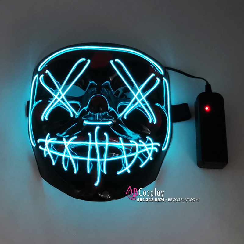 Mặt Nạ Halloween Có Đèn Led - Mặt Nạ Đèn Màu Điện Tử