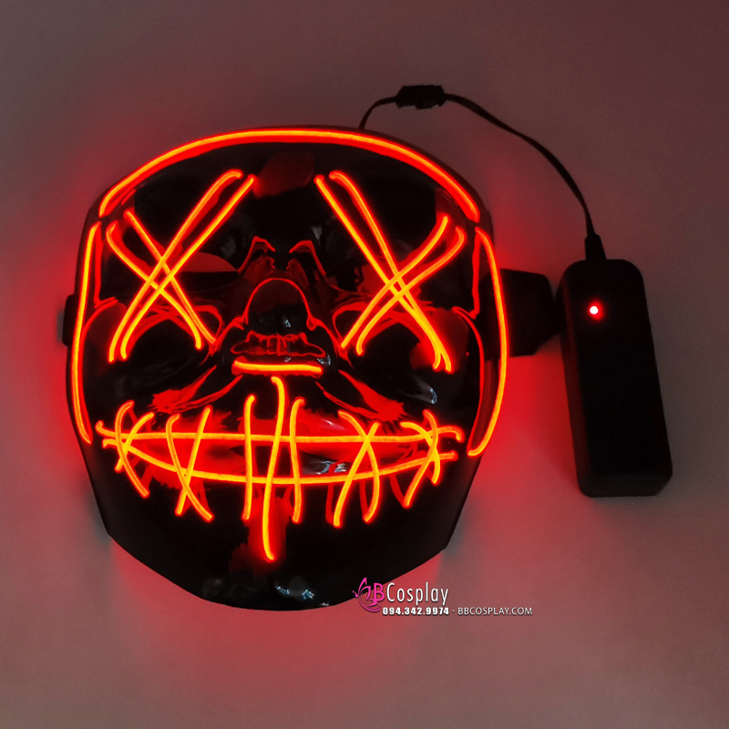 Mặt Nạ Halloween Có Đèn Led - Mặt Nạ Đèn Màu Điện Tử
