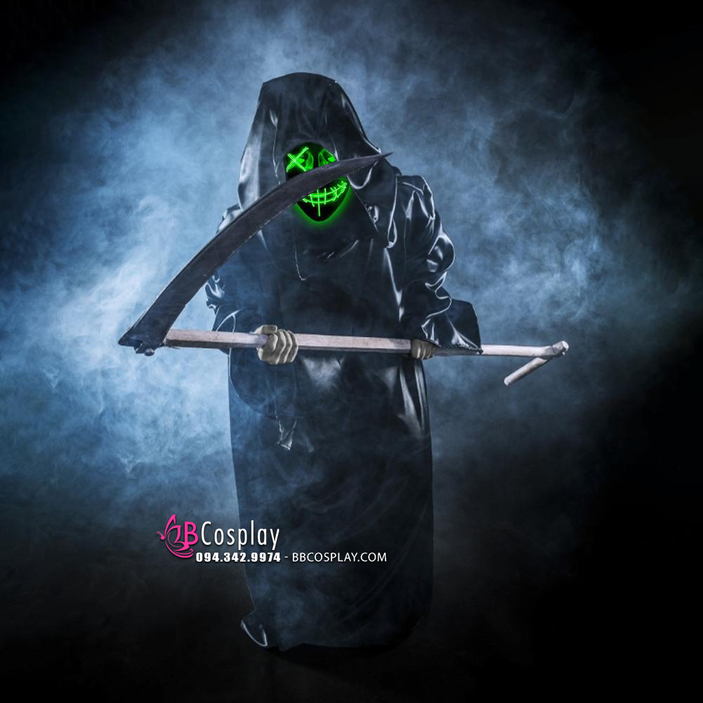 Mặt Nạ Halloween Có Đèn Led - Mặt Nạ Đèn Màu Điện Tử