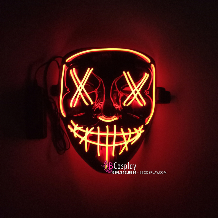 Mặt Nạ Halloween Có Đèn Led - Mặt Nạ Đèn Màu Điện Tử