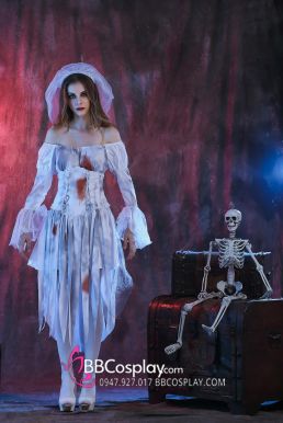 Trang Phục Cô Dâu Quỷ Hóa Trang Halloween