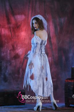 Trang Phục Cô Dâu Quỷ Hóa Trang Halloween