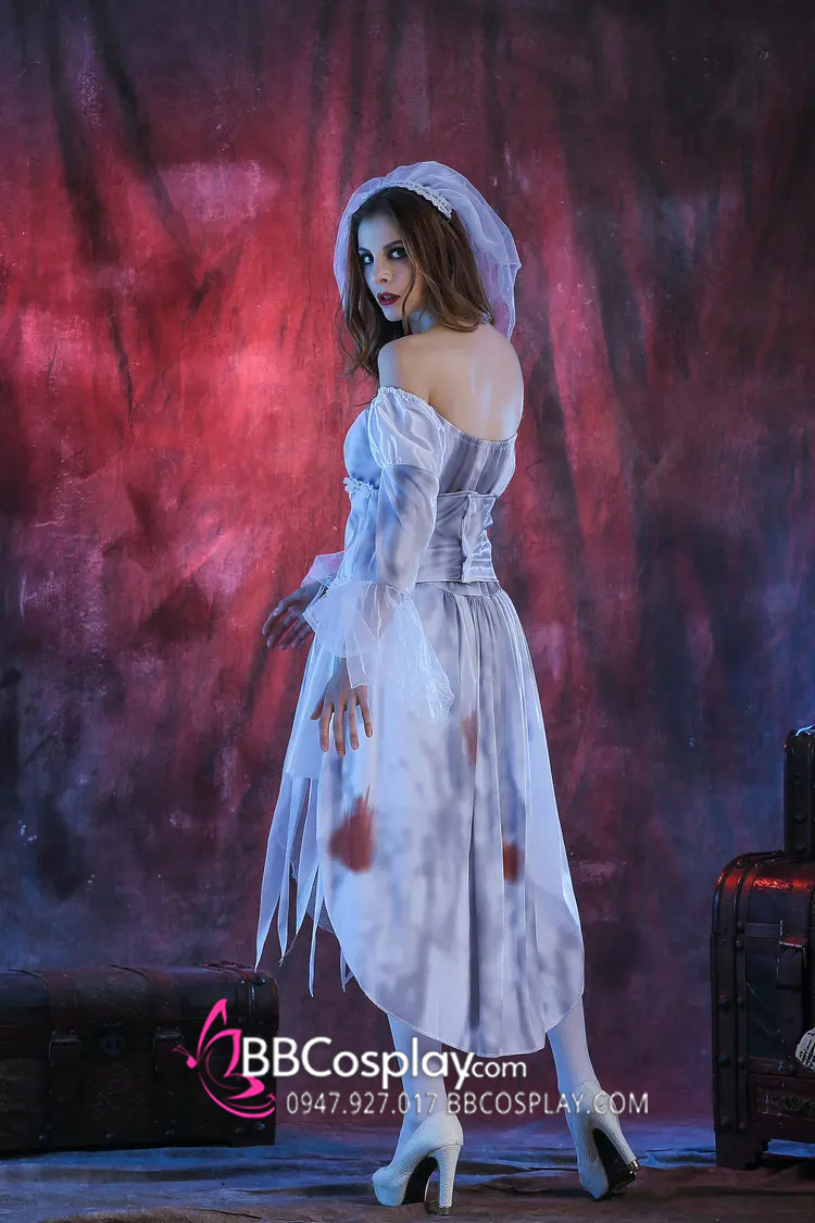Trang Phục Cô Dâu Quỷ Hóa Trang Halloween