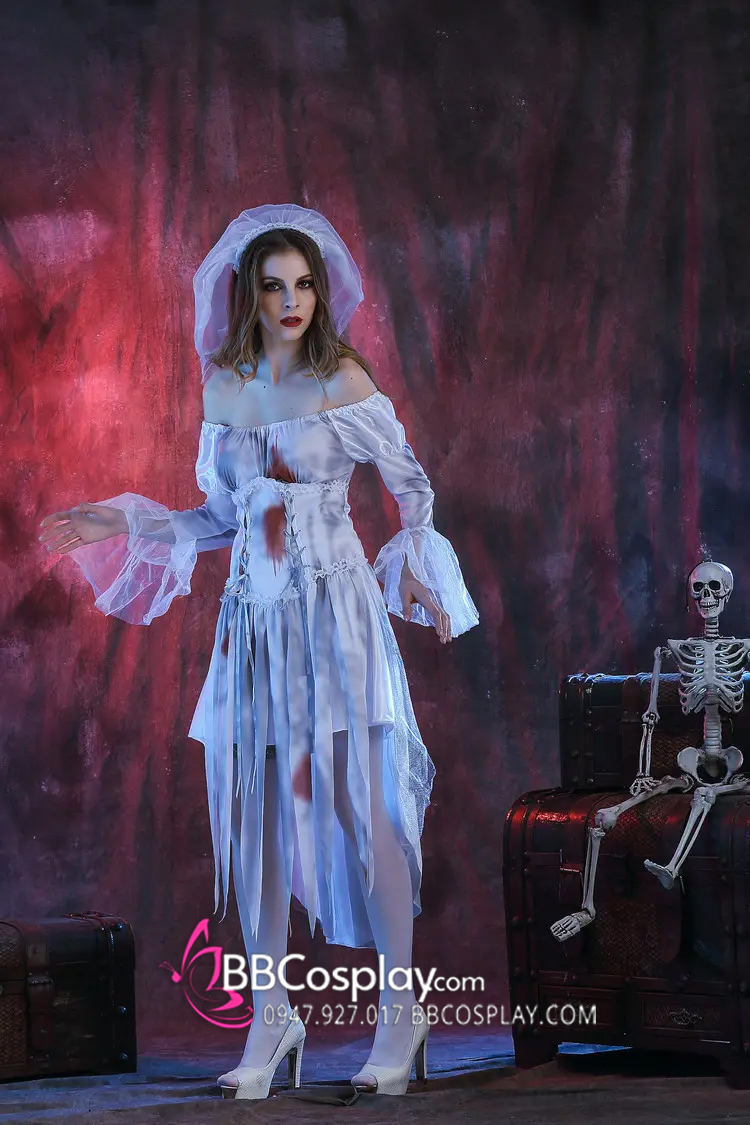 Trang Phục Cô Dâu Quỷ Hóa Trang Halloween