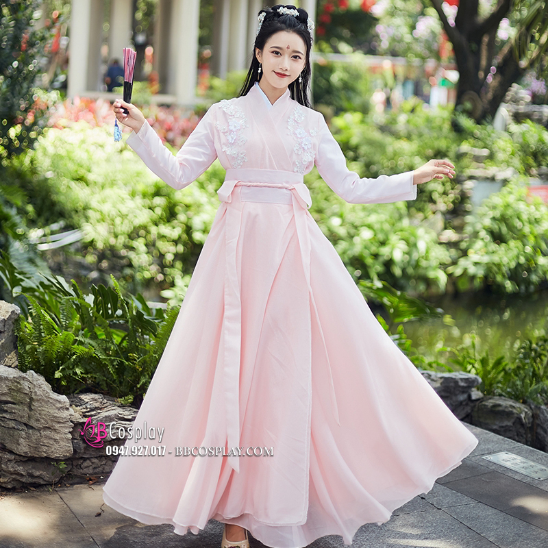 Váy Hanfu cho bé gái Váy mùa hè Phong cách Trung Quốc Váy trẻ em Phương