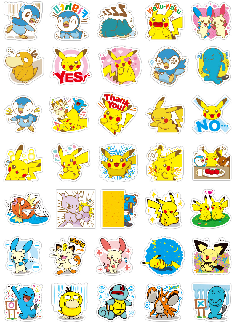 Bộ Sticker Hình Pikachu - Bộ 80 Cái Giá Tốt Nhất Tại Otakul.Com