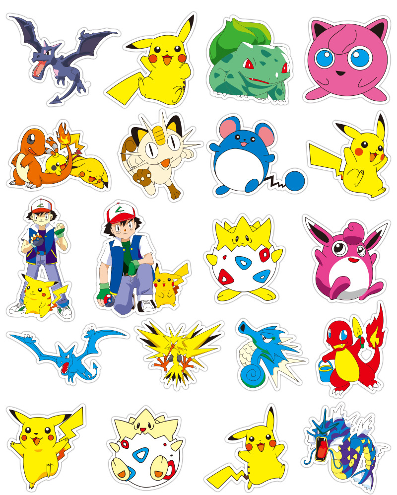 Bộ Sticker Pokemon - 38 Cái