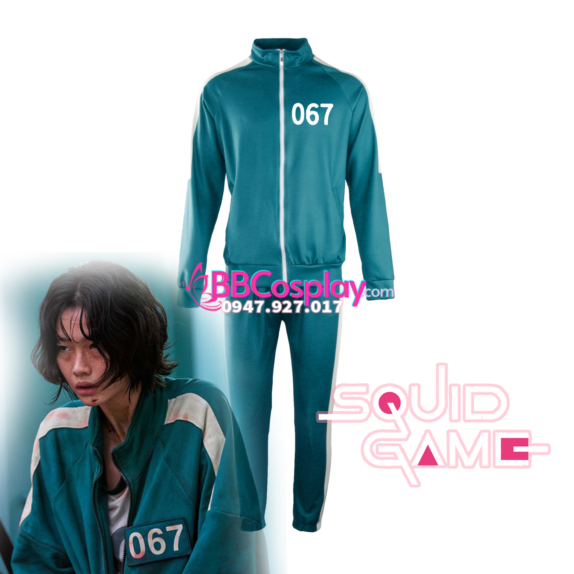 Đồ Người Chơi 067 Trò Chơi Con Mực - Màu Xanh Nhạt