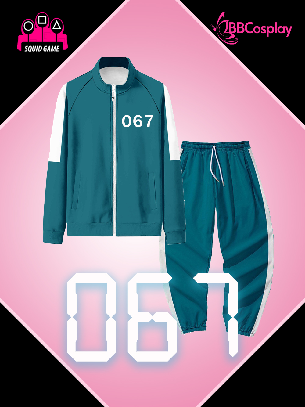 Đồ Người Chơi 067 Trò Chơi Con Mực - Màu Xanh Nhạt