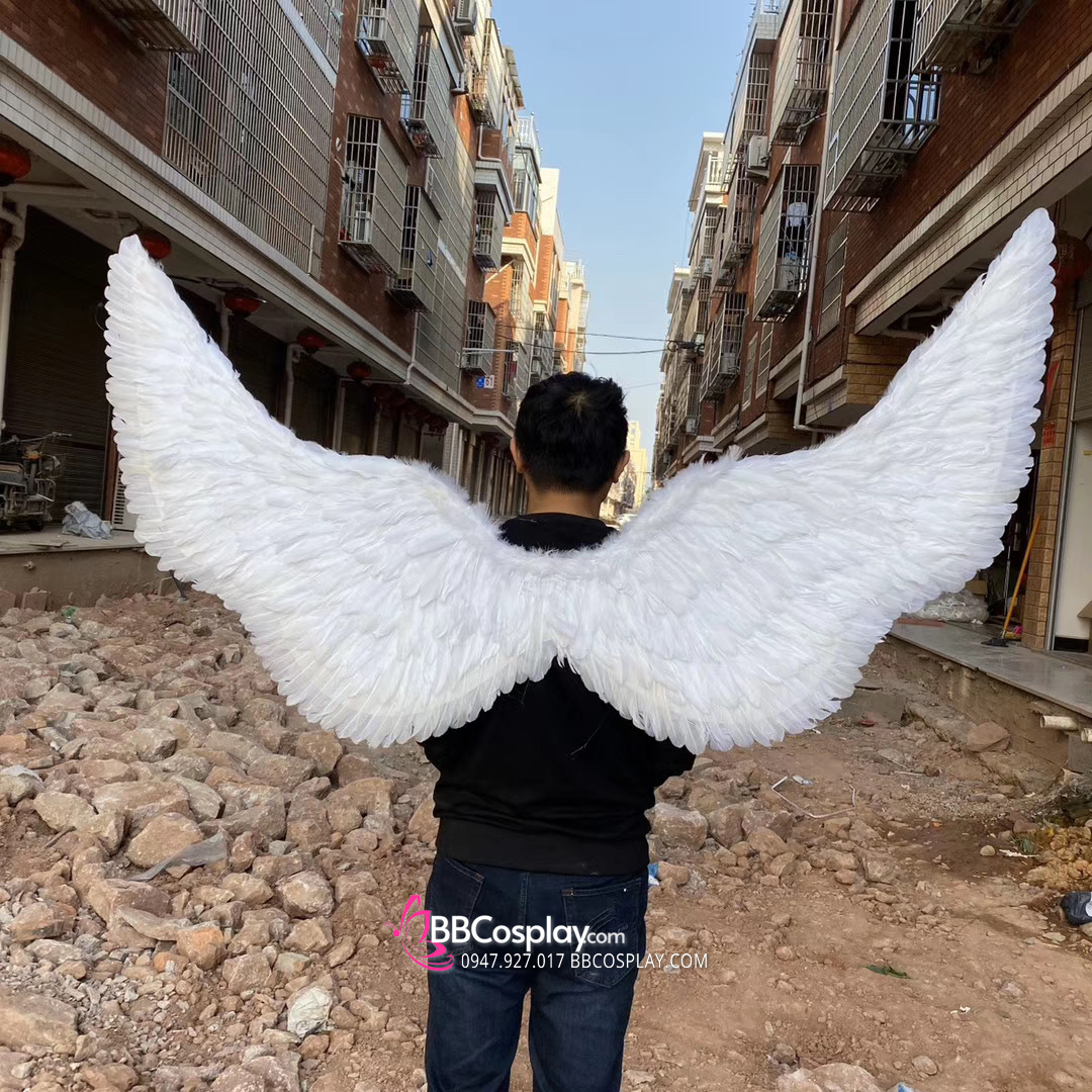 Cánh Thiên Thần Trắng Lông Ngỗng 160Cm X 90Cm